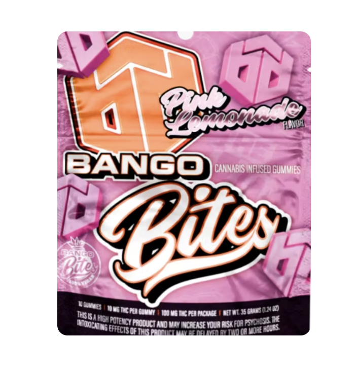 Photograph of product: Bango Bites l Pink Lemonade Bites 10pk l 100mg