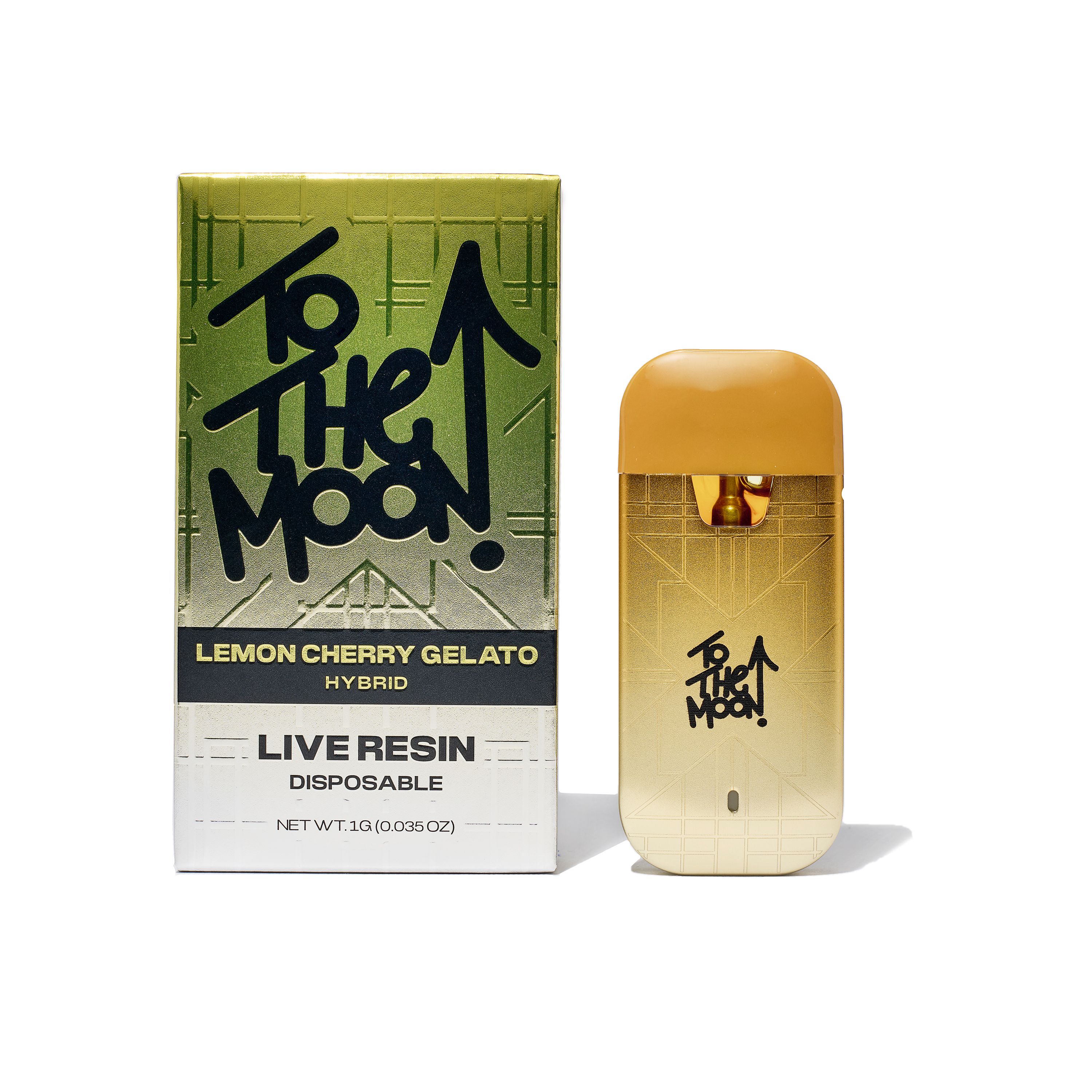 Photograph of product: TO THE MOON | LEMON CHERRY GELATO | LIVE RESIN DISPOSABLE | 1G