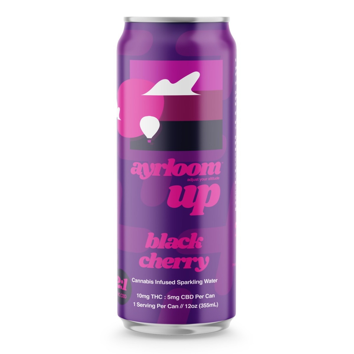 Photograph of product: Ayrloom UP - Black Cherry Seltzer - Single Infused Beverage
