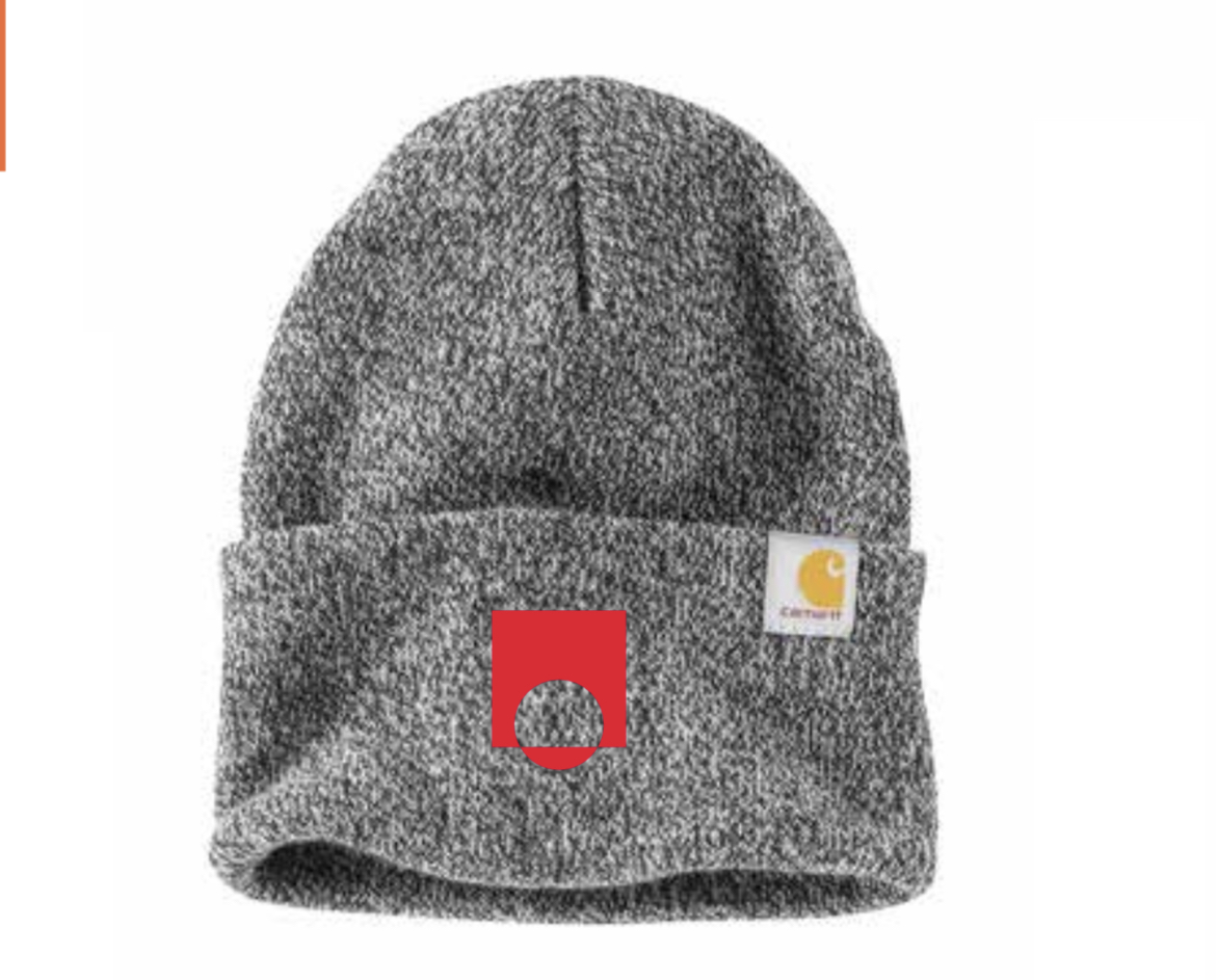 Photograph of product: ECC Logo Carhartt Beanie - Black/White/Red Logo