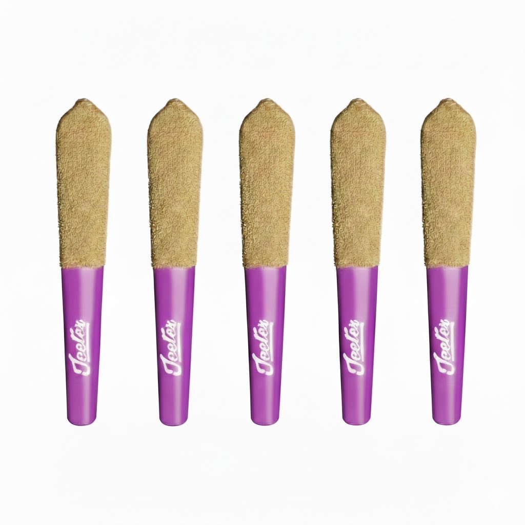 Photograph of product: Granddaddy Purp Quad Infused Pre-Rolls 5pk