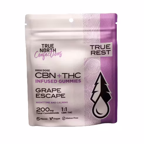 Photograph of product: True North - Gummies - Forbidden Apple 1:1 TH-oui/CBG - 200mg