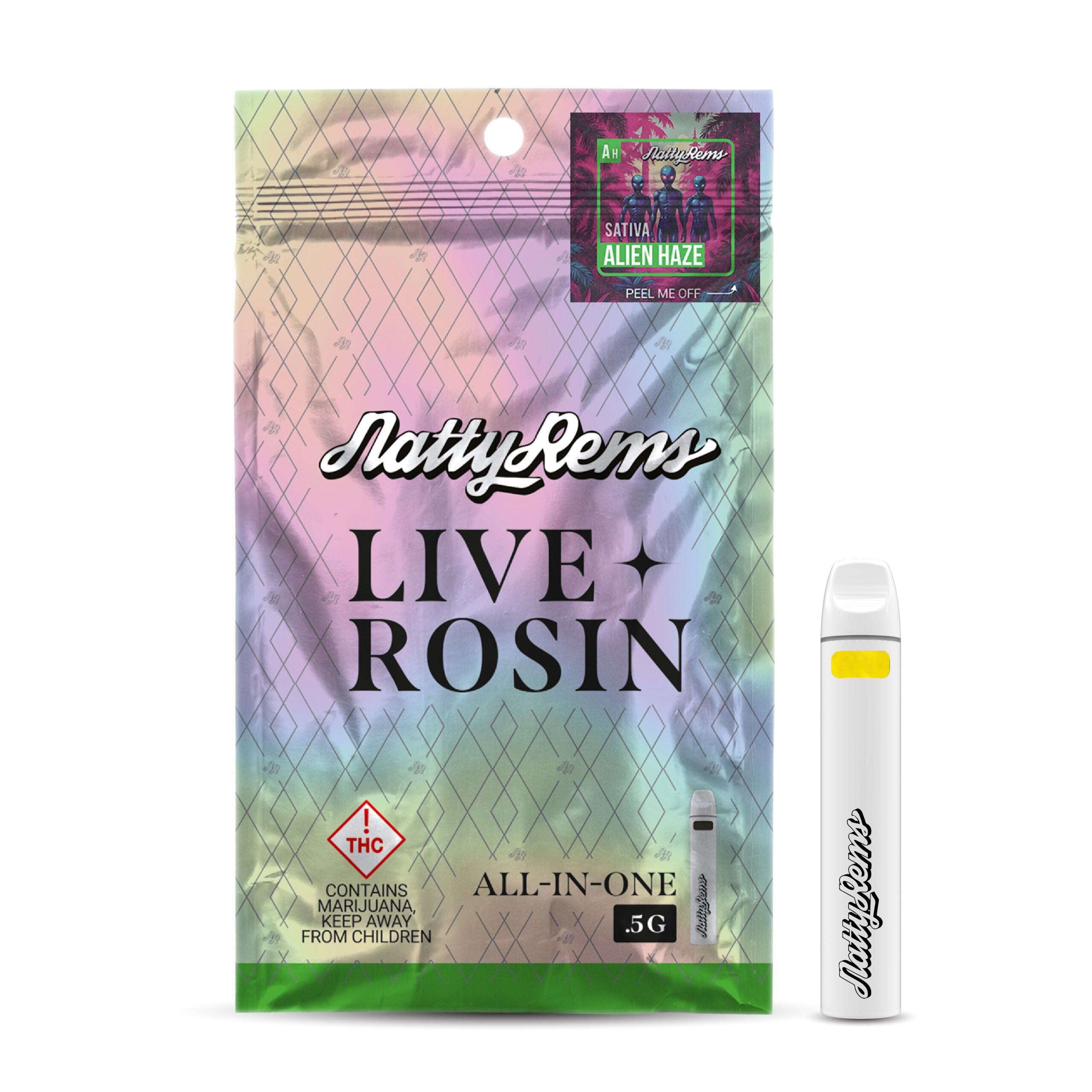 Photograph of product: Natty Rems - Live Rosin Disposable - Slowpoke (I)