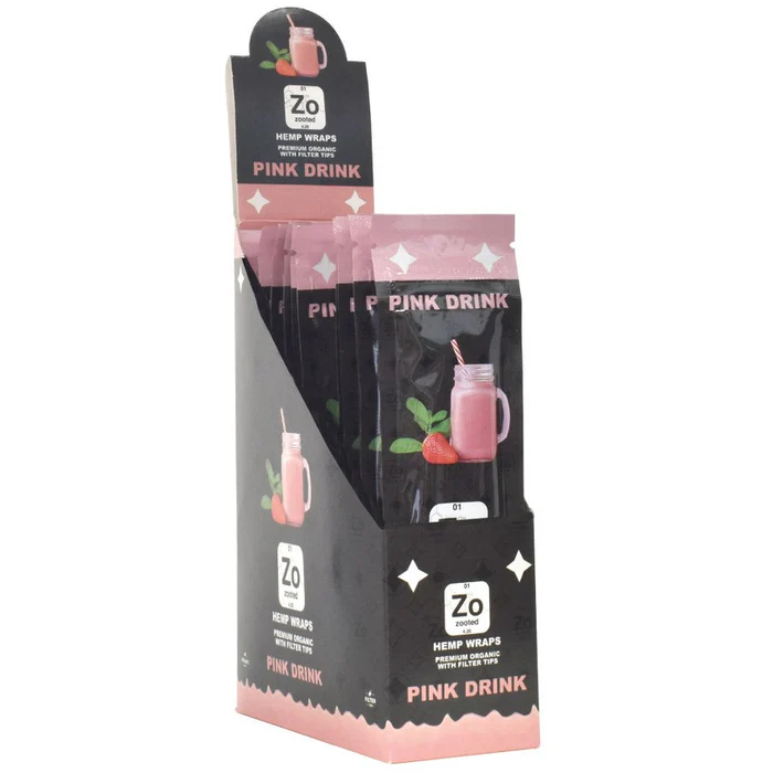 Photograph of product: Zooted Pink Drink Hemp Wraps (2pk)