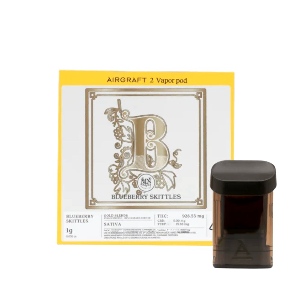 Photograph of product: Maven - Blueberry Skittles Full Gram Pod