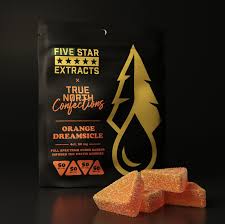 Photograph of product: True North 200mg Full Spectrum Gummies | Orange Dreamsicle