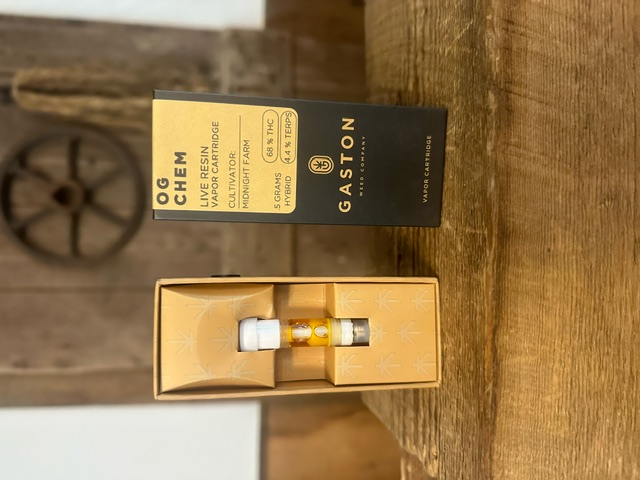 Photograph of Product: Gaston OG Chem Live resin Cart