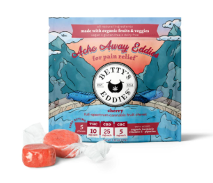 Photograph of product: Betty's Eddies Fruit Chews - Cherry | 5pk | 50mg