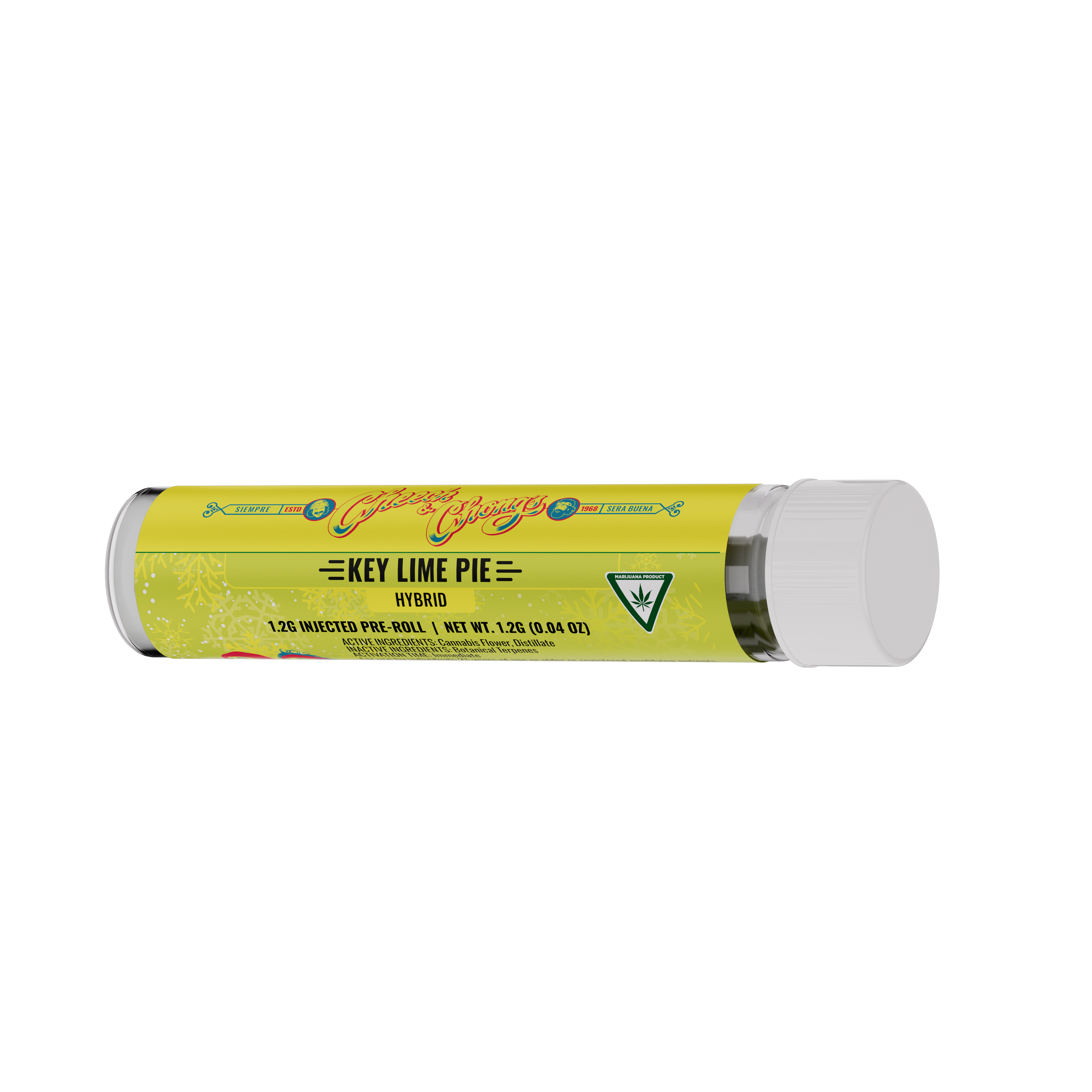 Photograph of product: Cheech & Chong - 1.2G Infused Preroll - Key Lime Pie
