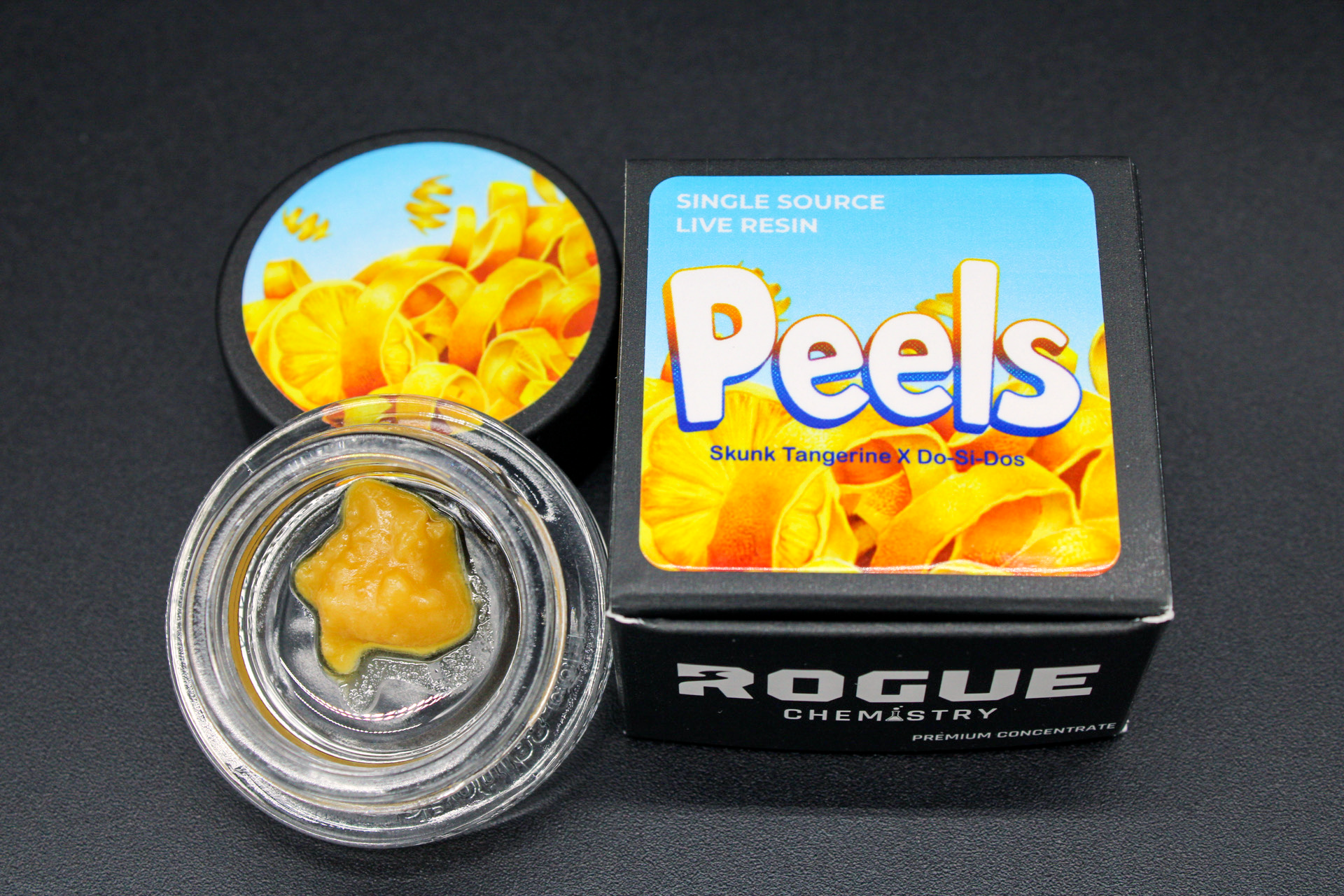 Photograph of Product: Concentrate - Rogue Chemistry - Peels - (Live Resin Badder) - (Sativa Hybrid) - 77% THC