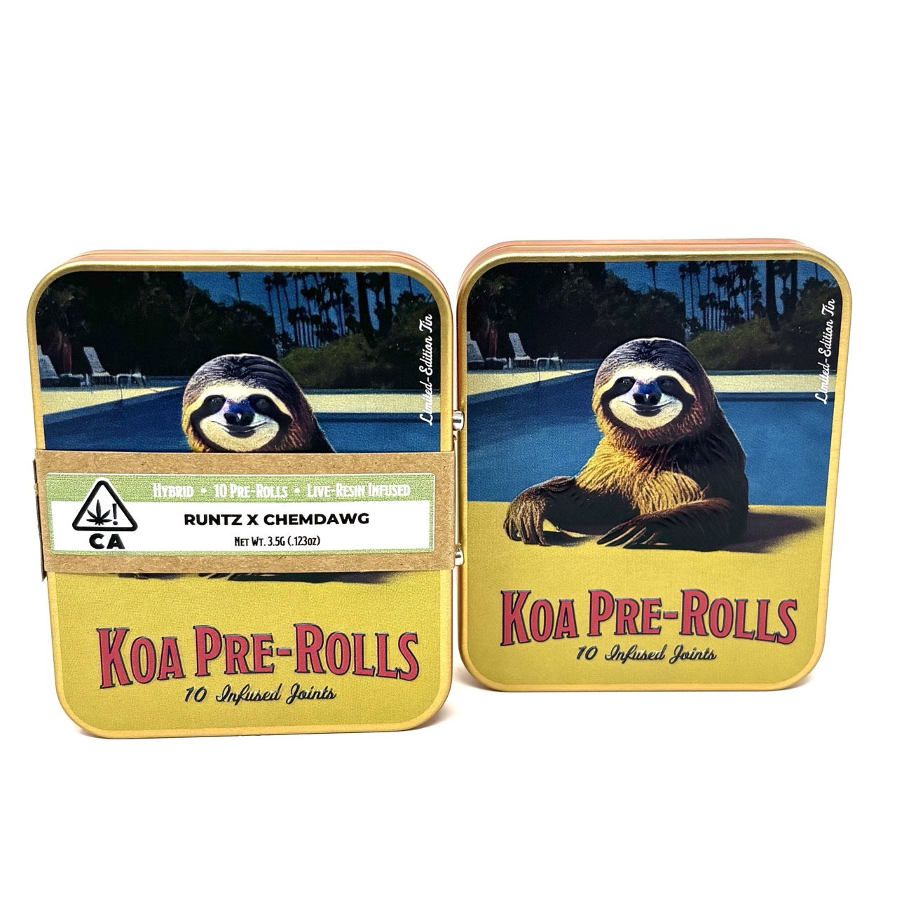 Photograph of product: KOA: RUNTZ x CHEMDAWG LIVE RESIN INFUSED 3.5G PREROLL 10PK