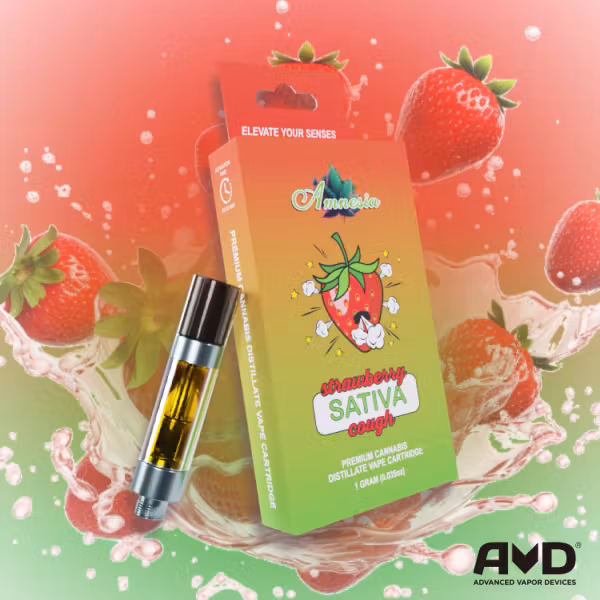 Photograph of product: Amnesia | Strawberry Cough | 1g | Cartridge