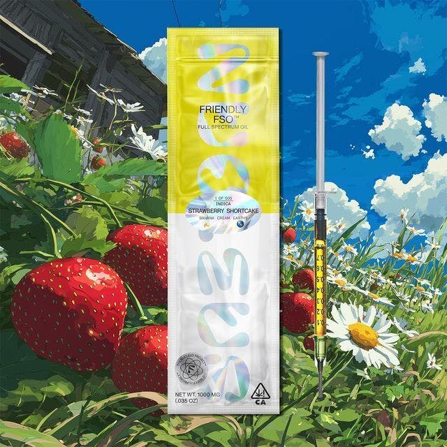 Photograph of product: Friendly Brand | Strawberry Shortcake- 1g Nucleus Live Resin Applicator