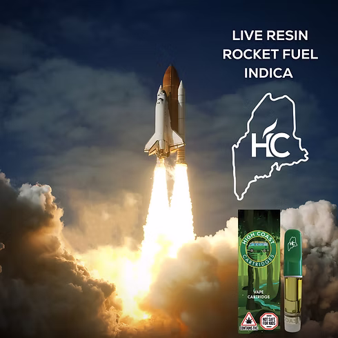 Photograph of product: High Coast Live Resin Cartridge Rocket Fuel 1 G