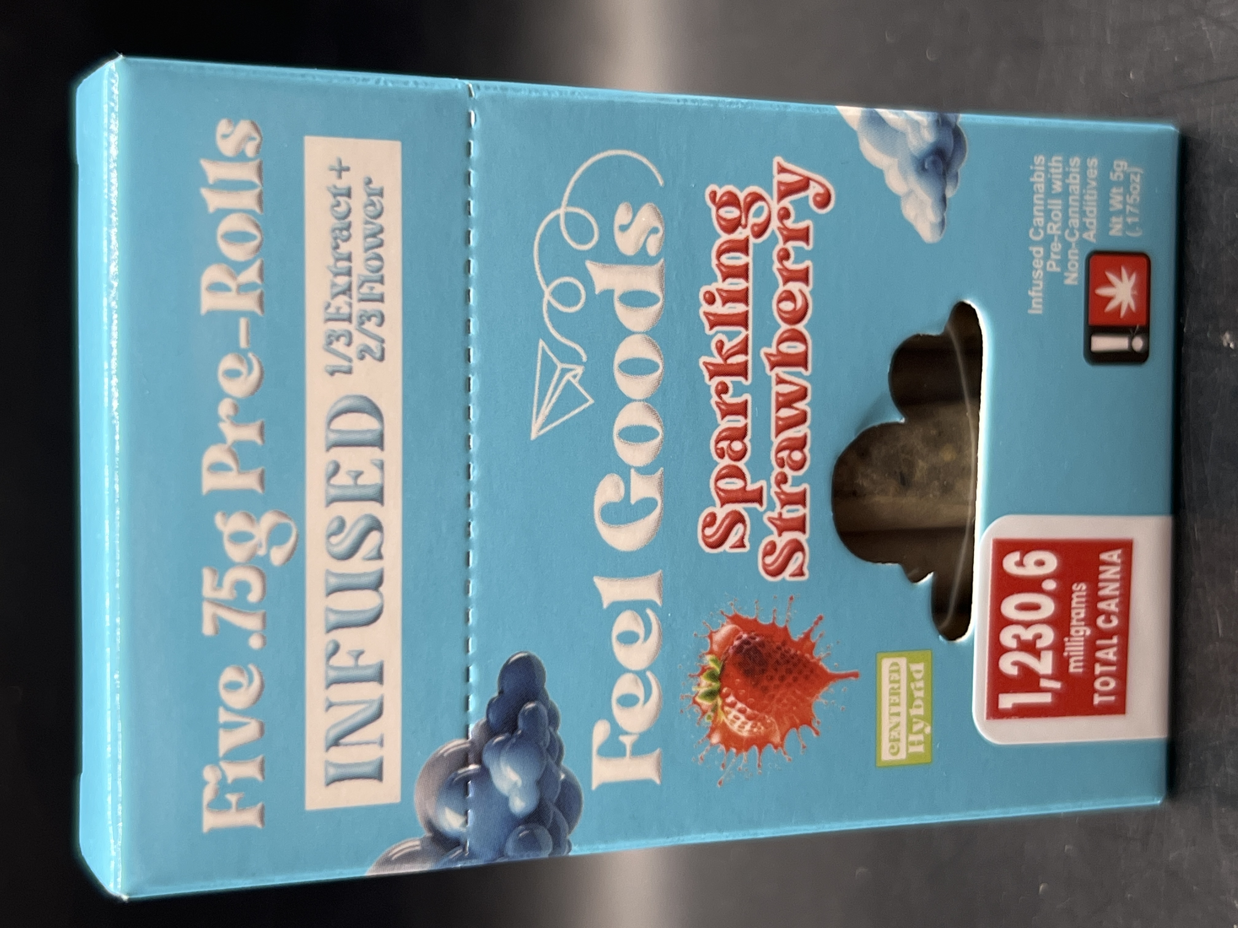 Photograph of product: Feel Goods Sparkling Strawberry Infused 5 PK