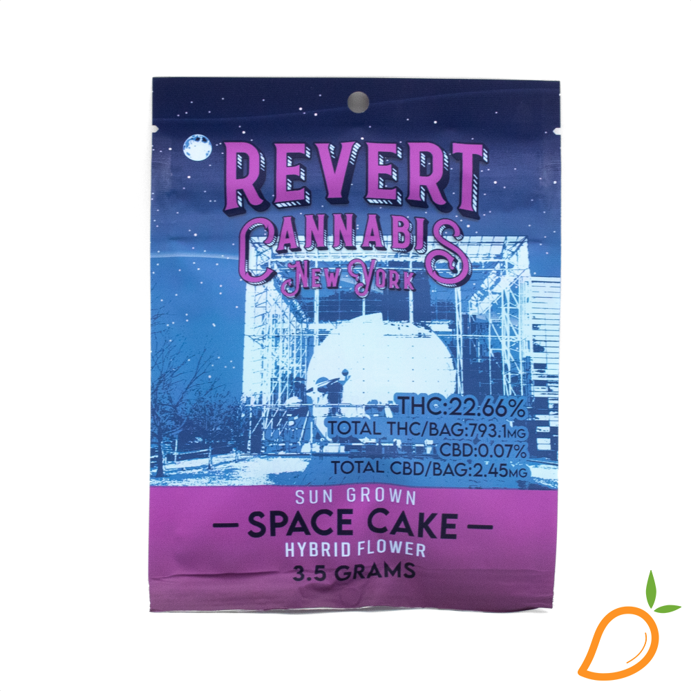 Photograph of product: 3.5g Space Cake Prepackaged Flower Revert