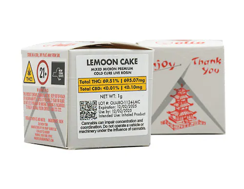 Photograph of product: Olio | LeMoon Cake | Cold Cure Live Rosin | 1g