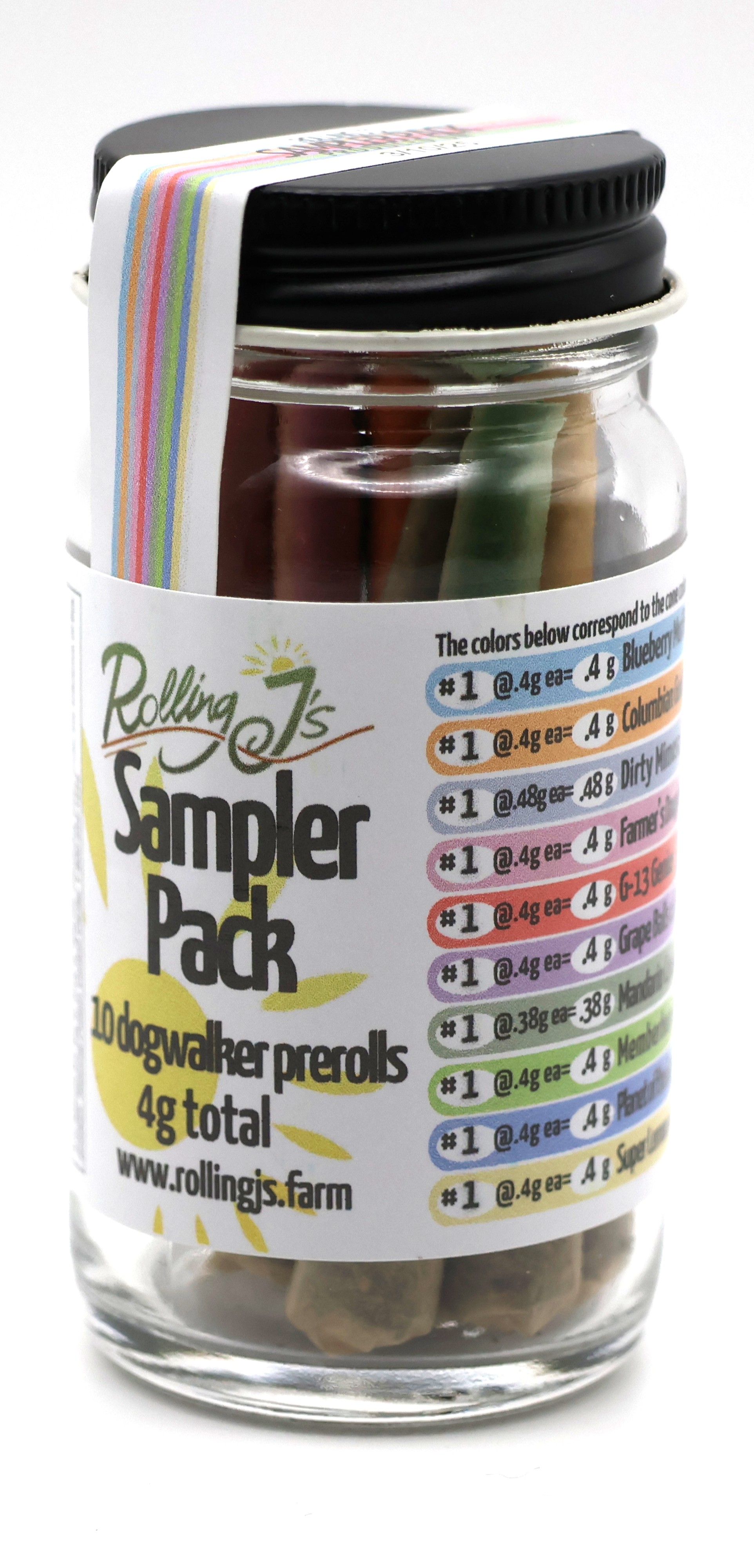 Photograph of product: Rolling J's | 10 Cone Sample Pack | Dogwalkers | 4g