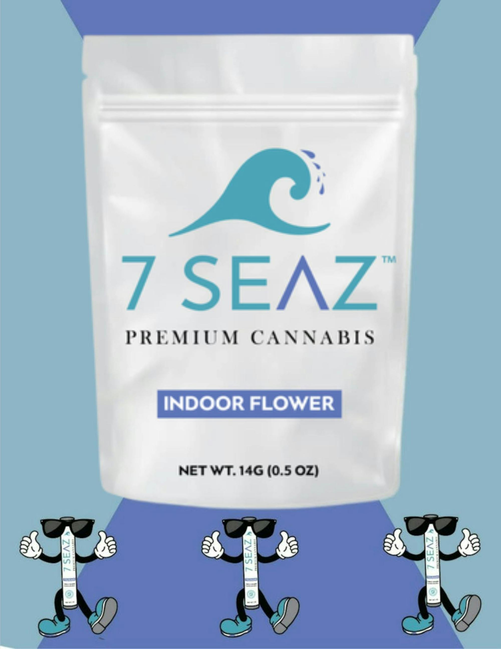 Photograph of product: 7 Seaz | Indoor Flower | 14g | Super Silver Haze X Carribean Breeze