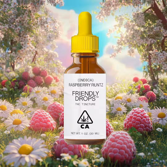 Photograph of product: Friendly Brand - Raspberry Runtz - Indica - 1000mg Full Spectrum Tincture