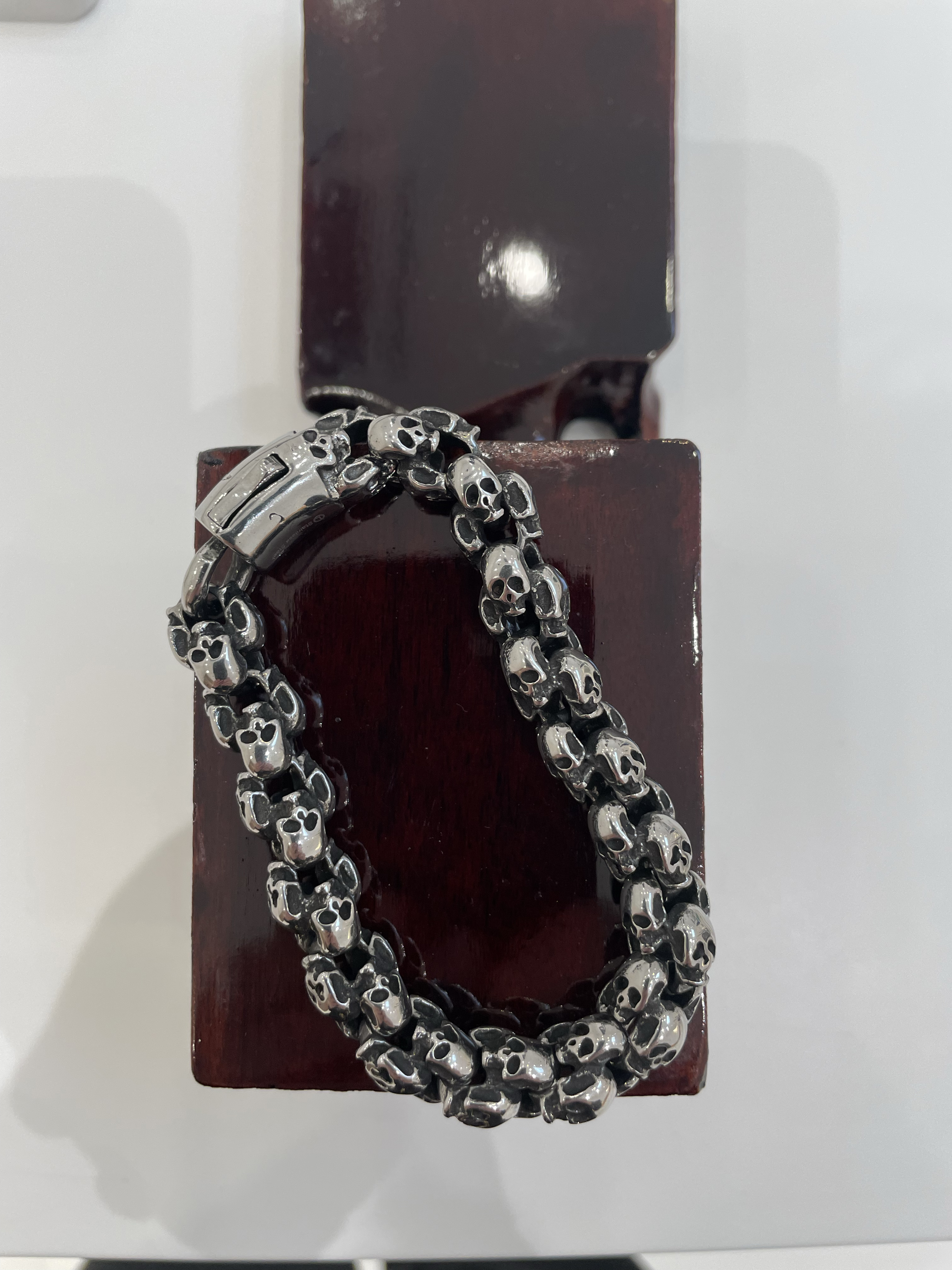Photograph of product: Brooklyn or Bust | All Around Skull Bracelet