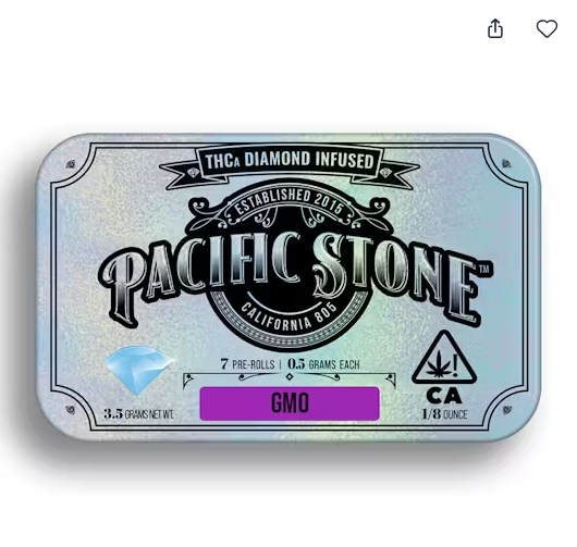 Photograph of product: GMO [I] - Diamond Infused Prerolls 7PK