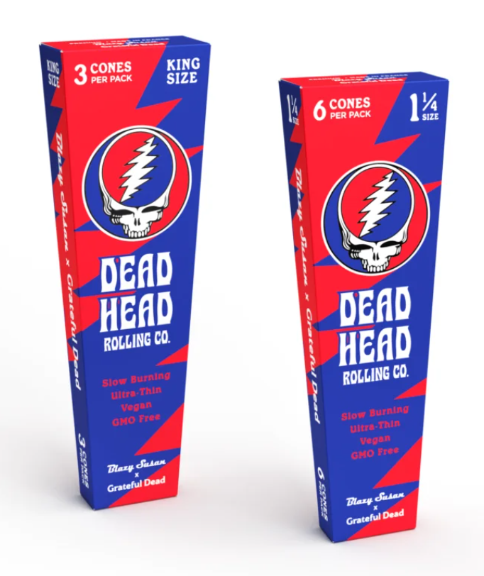 Photograph of product: Blazy Susan x Grateful Dead 1 1/4 6pk Cones