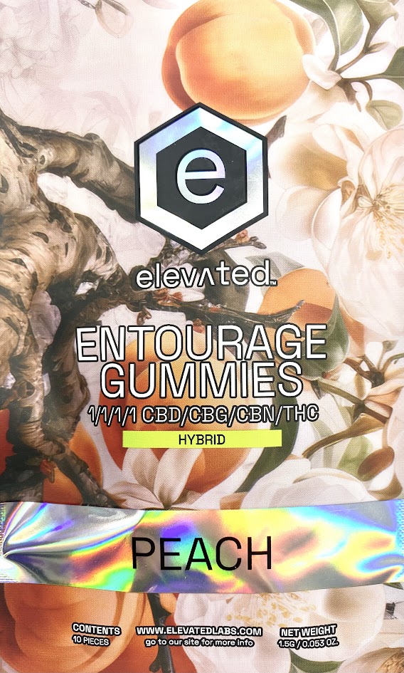 Photograph of product: Entourage - Peach Gummies -  CBD:CBG:CBN