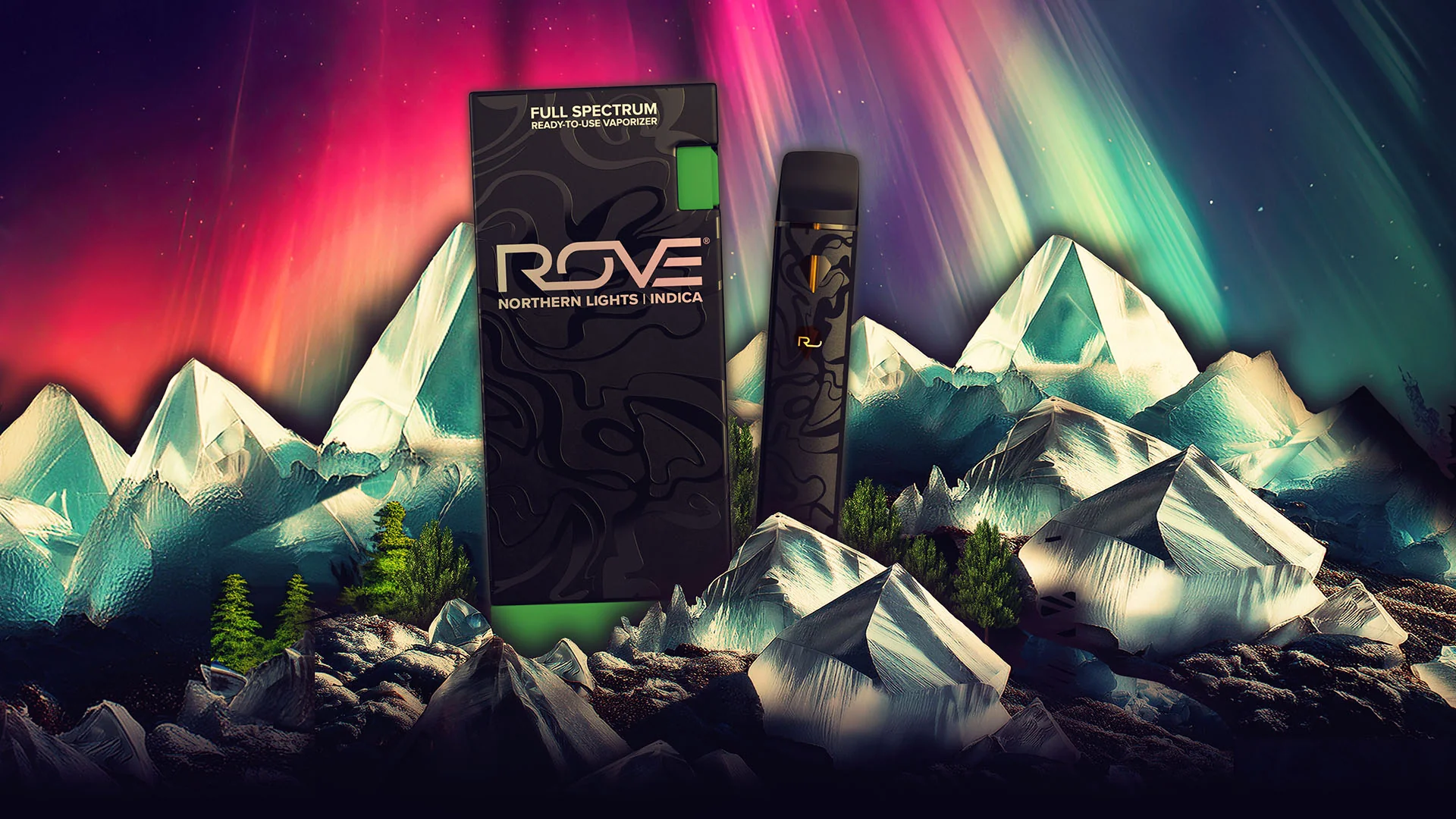 Photograph of product: ROVE- Northern Lights Melted Diamond Live Resin Vaporizer | 1.0