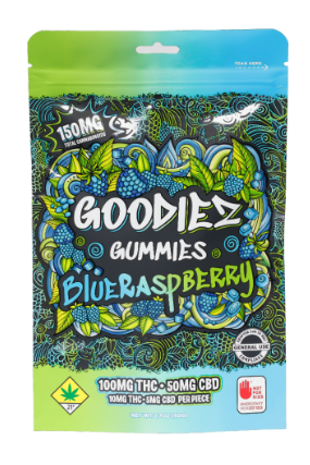 Photograph of product: Goodiez - Blue Raspberry 2:1 CBD - 10pk Edibles