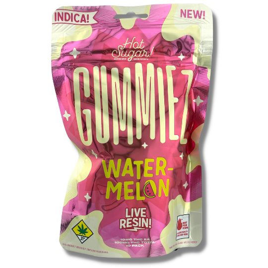Photograph of product: Oui'd Live Resin Watermelon 100mg TH-oui Gummiez (Hot Sugar)