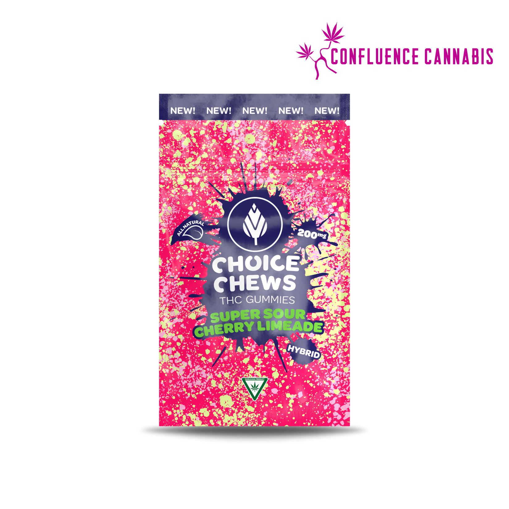 Photograph of product: Super Sour Cherry Limeade Choice Chews (High Dose)