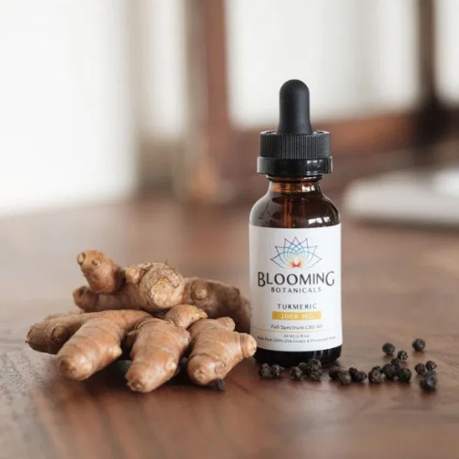 Photograph of product: Blooming Botanicals Tumeric | 1000mg CBD | Tincture
