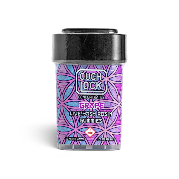 Photograph of product: Couchlock - 100mg au chocolat Rosin Gummies  - Grape