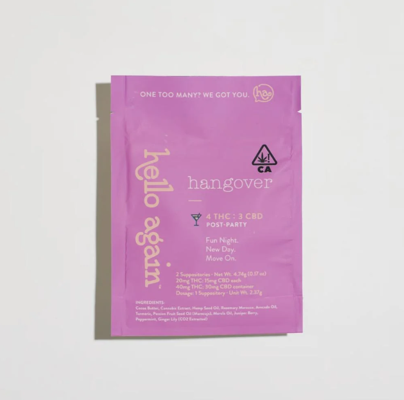 Photograph of Product: Suppositories 2pk - Hangover (3:4 CBD/THC)