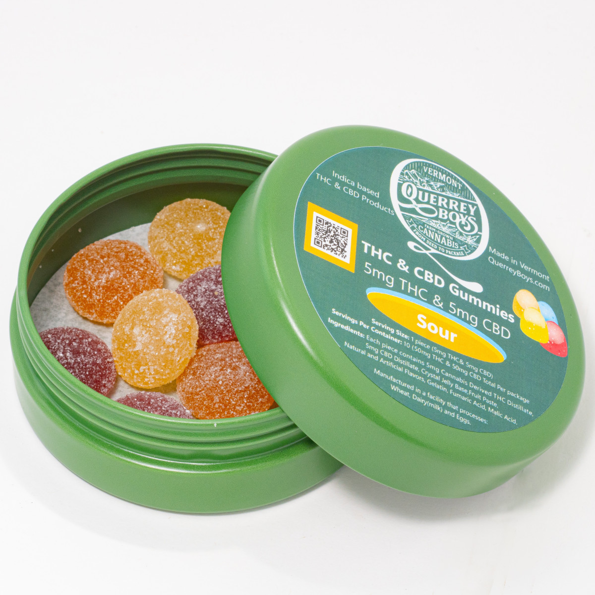 Photograph of Product: Querrey Boys | Sour Gummies  | 50mg THC + 50mg CBD