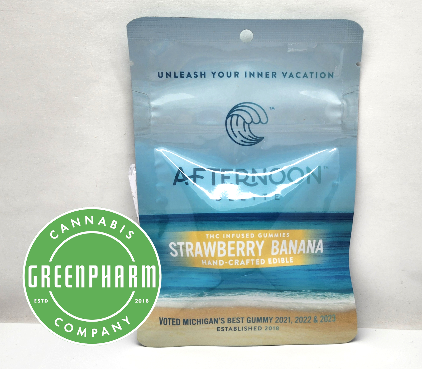 Photograph of product: Edible | Afternoon Delite | Strawberry Banana Gummies | 200mg