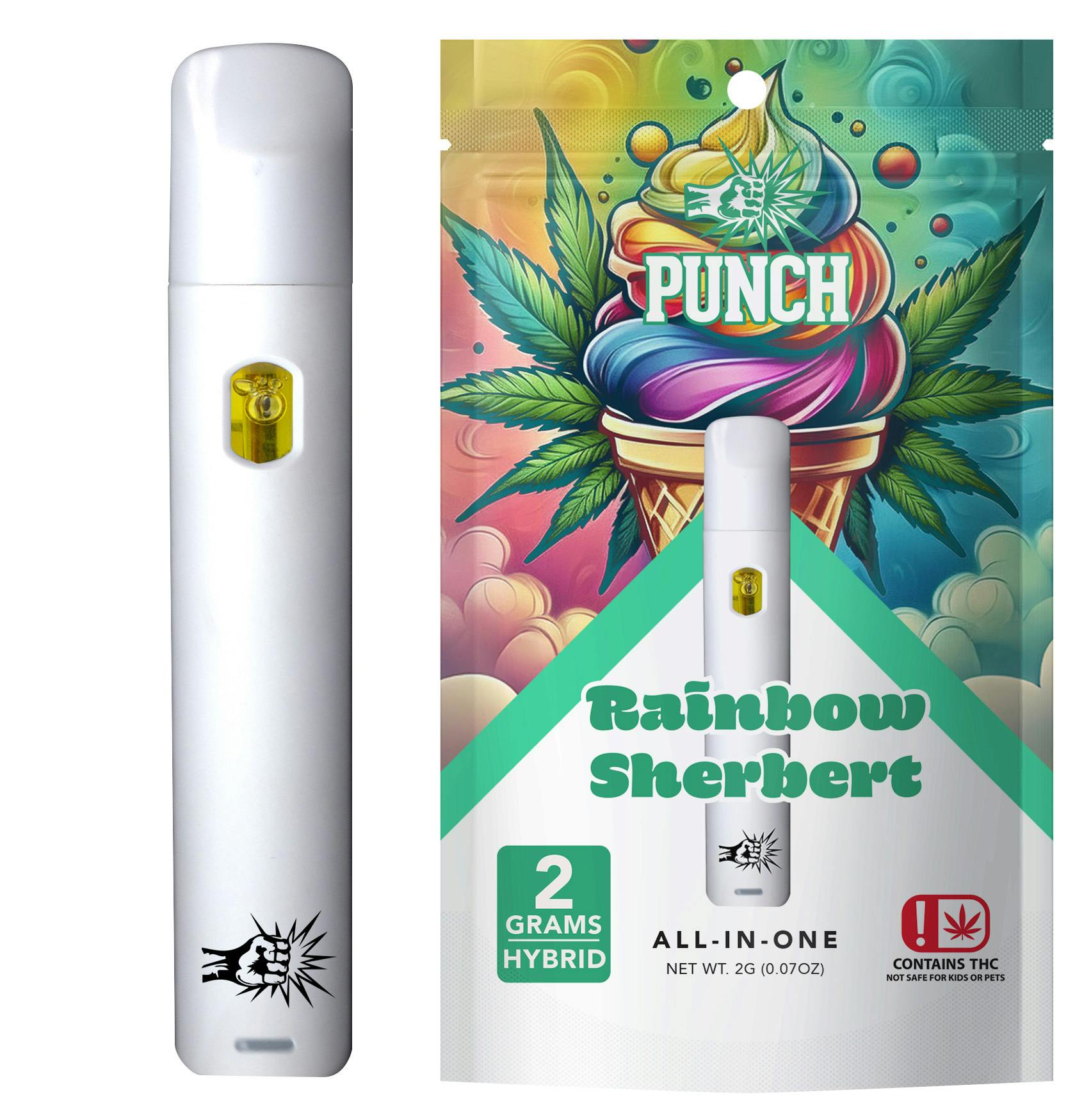 Photograph of product: Punch 2G Disposable - Rainbow Sherbert (H)
