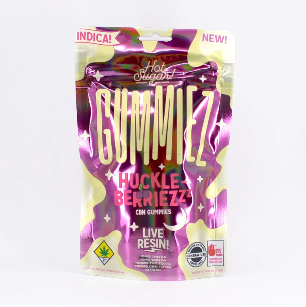 Photograph of product: Gummiez | Huckleberriezz CBN | 100mg TH-oui / 100 mg CBN