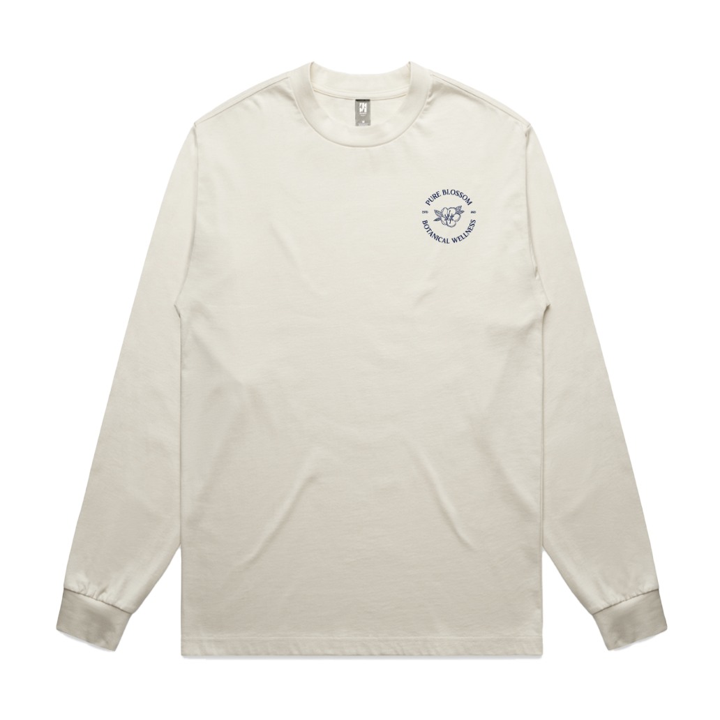 Photograph of product: Pure Blossom | Natural | Long Sleeve T-Shirt