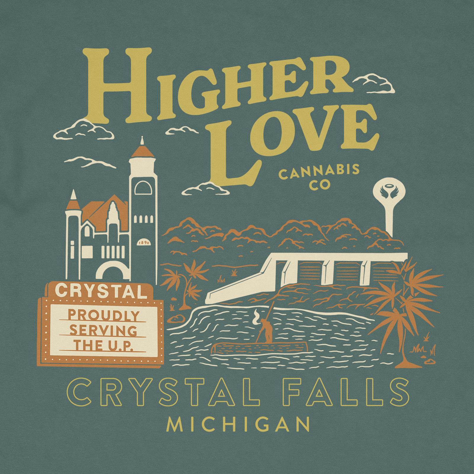 Photograph of product: Crystal Falls Long Sleeve - Blue Spruce (2XL)