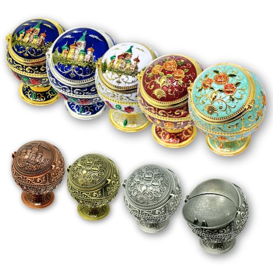 Photograph of product: Vintage Terrestrial Globe Windproof Ashtray (Assorted) - 
