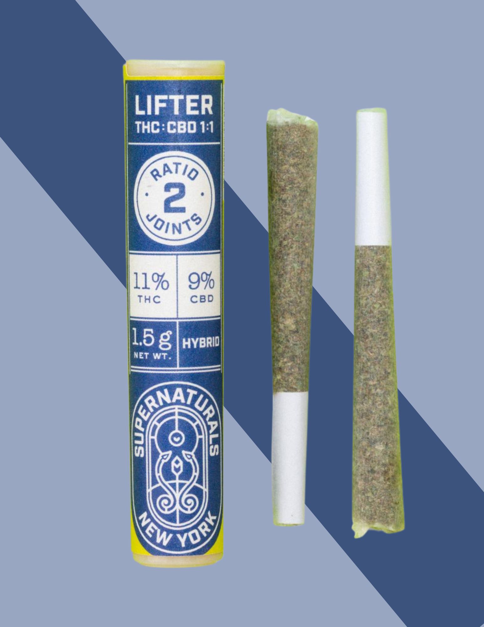 Photograph of product: Supernaturals | 2pk .7g TH-oui:CBD Ratio Preroll | Lifter (H)