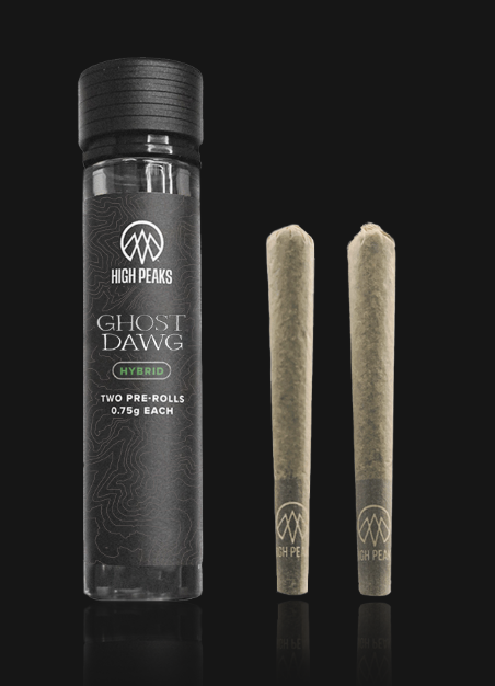 Photograph of product: High Peaks | Preroll | Ghost Dawg | 0.75g 2pk