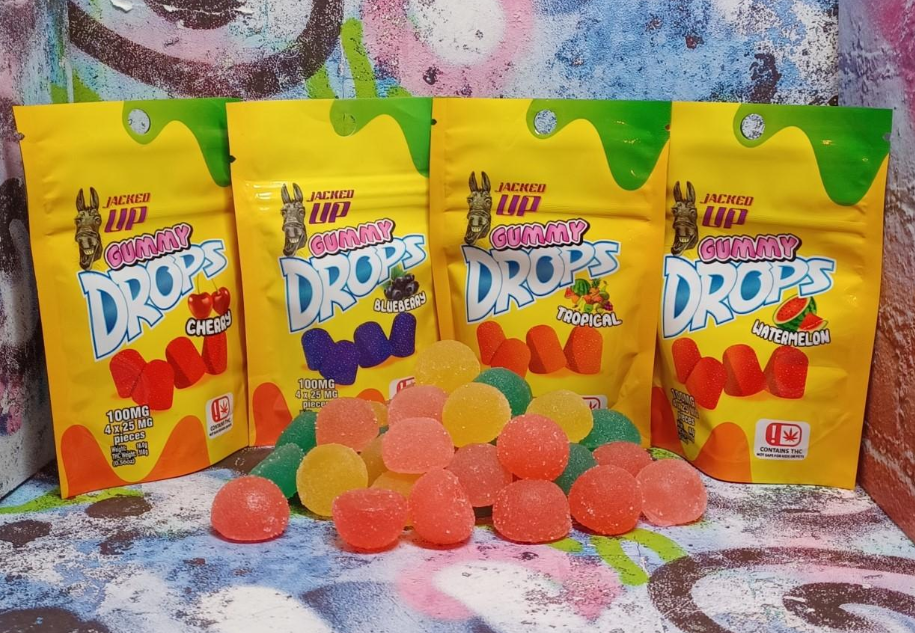 Photograph of Product: Jacked up Gummy Drops Tropical