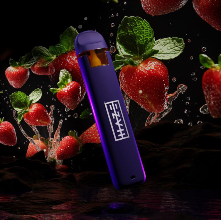 Photograph of product: Haze Strawberry Mintz (H) Live Rosin Disposable Vape 0.5g