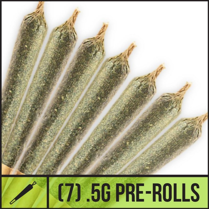 Photograph of product: Natty Rems 7 Pack of .5 Gram Joints: Grape Cream Cake