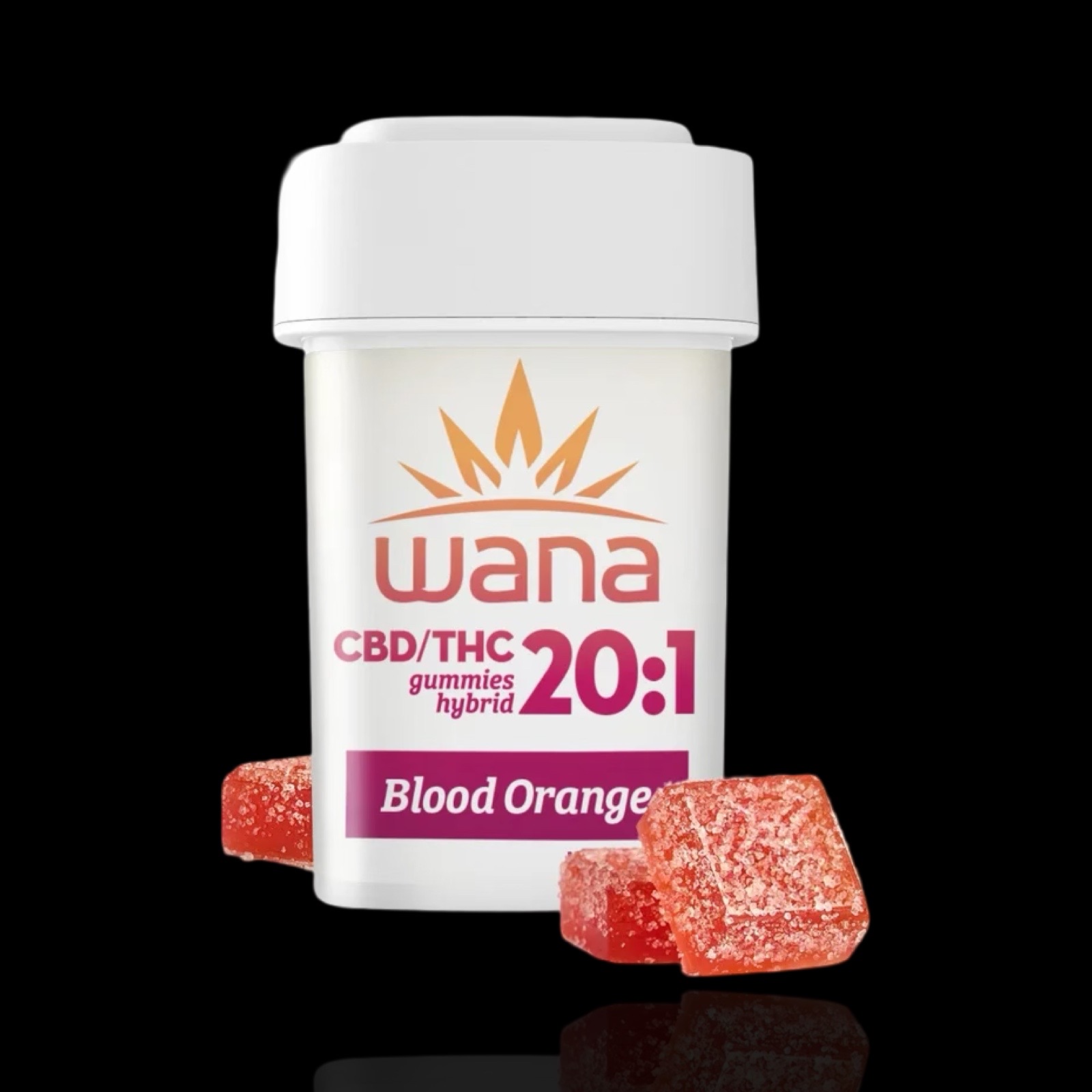 Photograph of product: Blood Orange Gummies 20:1 CBD:TH-oui 20 pieces