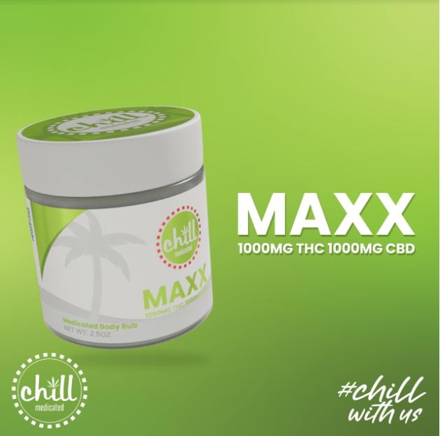 Photograph of product: Chill Medicated - MAXX Body Rub TH-oui: 1000MG CBD