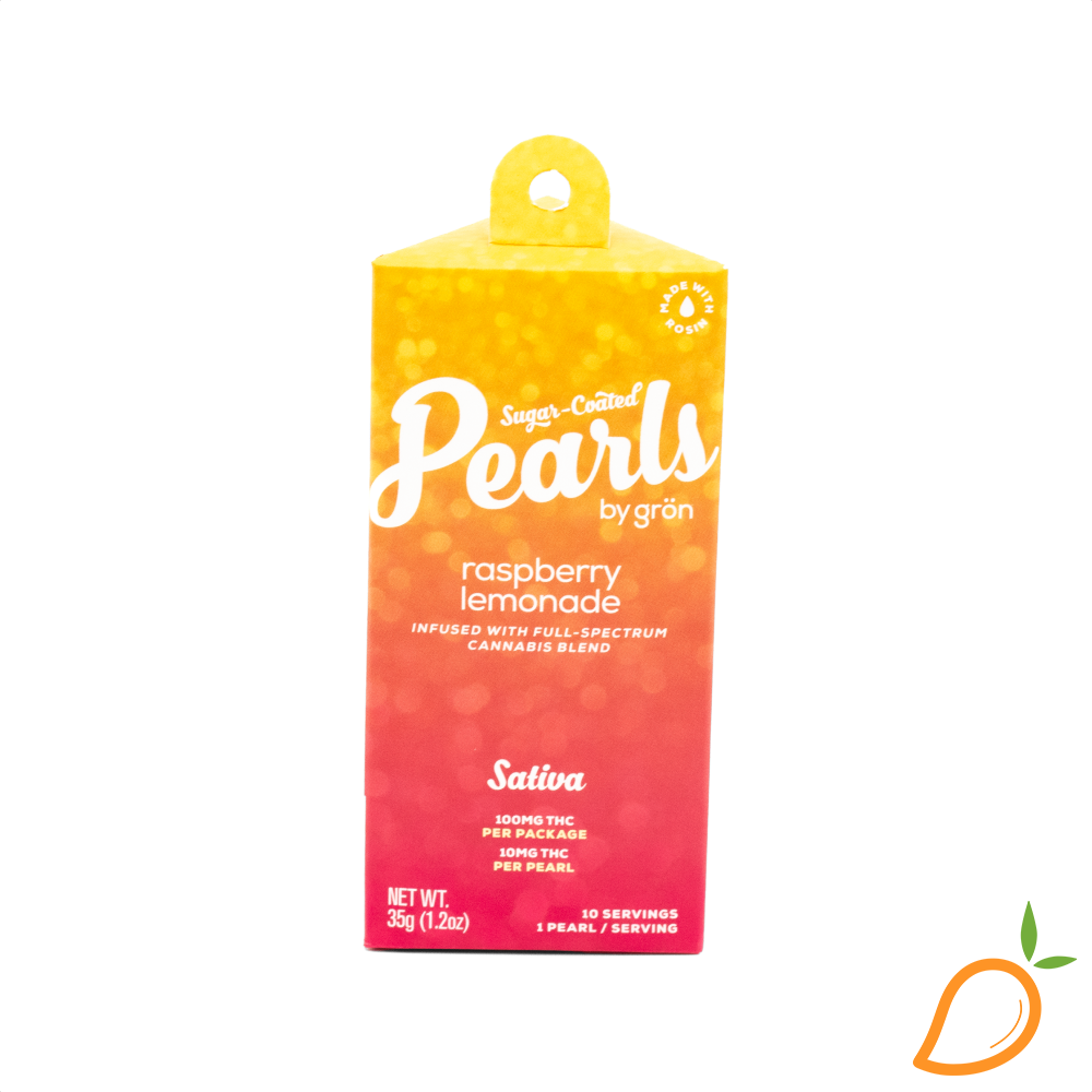Photograph of product: 100mg Raspberry Lemonade Pearls Gron